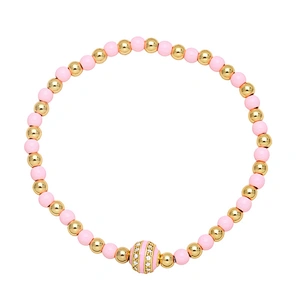 Couples Bracelets Men Women Zircon Enamel Beads Bracelet