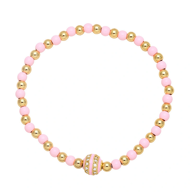 Couples Bracelets Men Women Zircon Enamel Beads Bracelet