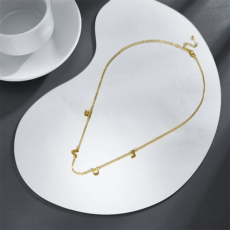 LOVE Letter Pendant Necklace Jewelry Manufacturers Wholesale