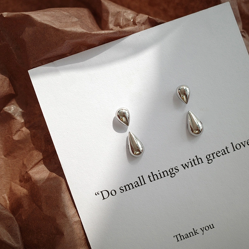Water Drop Brass Earring Gold Plated Jewelry