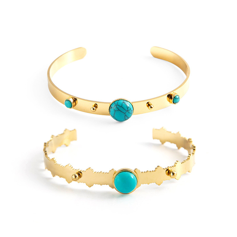 Opening Adjustable bangle Titanium Stainless Steel Bracelet