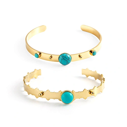 Opening Adjustable bangle Titanium Stainless Steel Bracelet