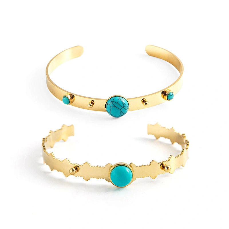 Opening Adjustable bangle Titanium Stainless Steel Bracelet