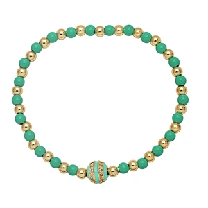 Couples Bracelets Men Women Zircon Enamel Beads Bracelet