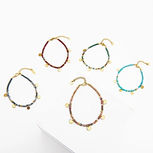 Colorful Hand Beaded Fashion Jewelry Natural Stone Bracelet