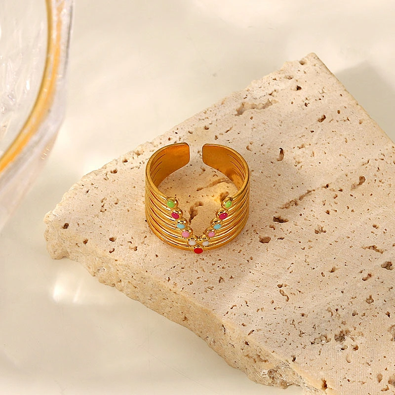 New Fashion Color Enamel Rings Women's Jewelry Rings