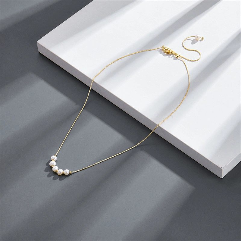 Vintage Baroque Pearl Pendant Minimalist Design Necklace
