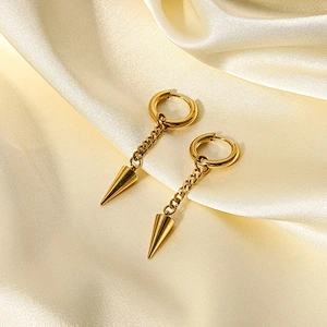 Fashion Titanium Steel Stud Earrings Pendant Earrings