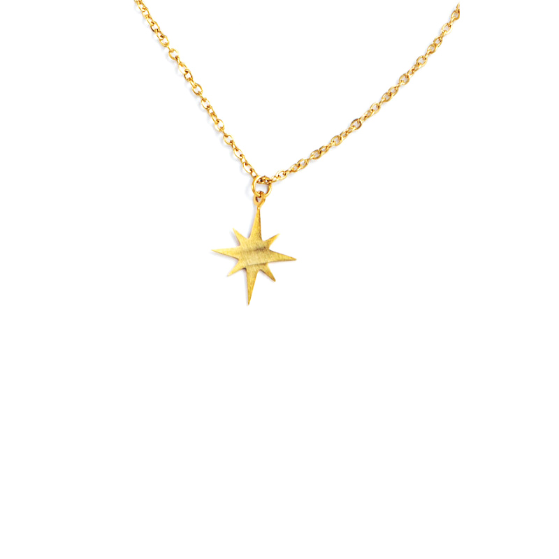 Stainless Steel Simple Chain Necklace Irregular Pendants