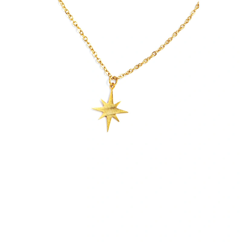 Stainless Steel Simple Chain Necklace Irregular Pendants
