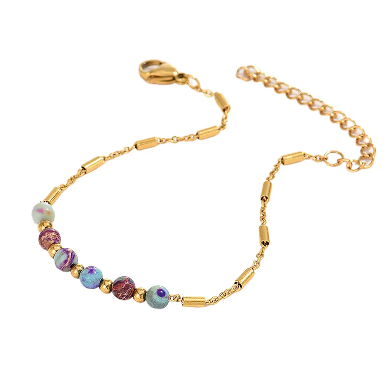 Fashion Multicolor Natural Stone Beaded Bracelet