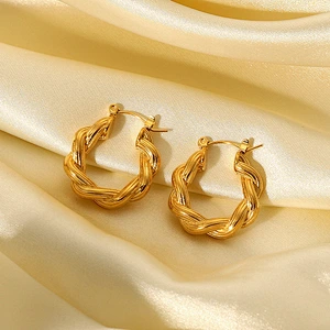 New Fashion Earrings Stainless Steel C Shape Earrings
