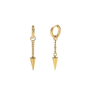 Fashion Titanium Steel Stud Earrings Pendant Earrings