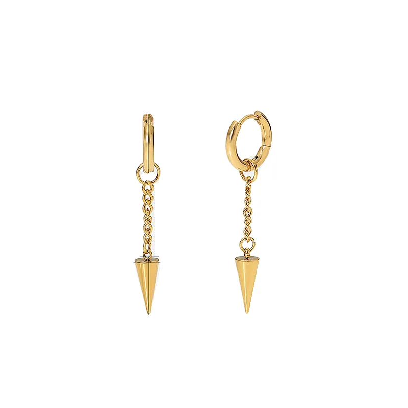 Fashion Titanium Steel Stud Earrings Pendant Earrings