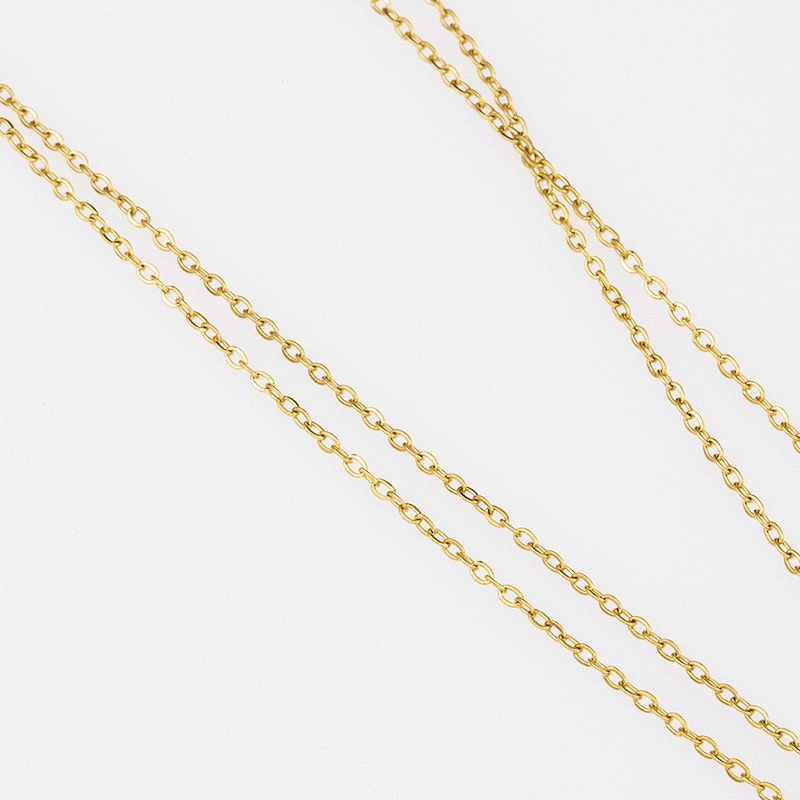 Letter I Do Necklace Stainless Steel Zircon Gold Plated Necklace