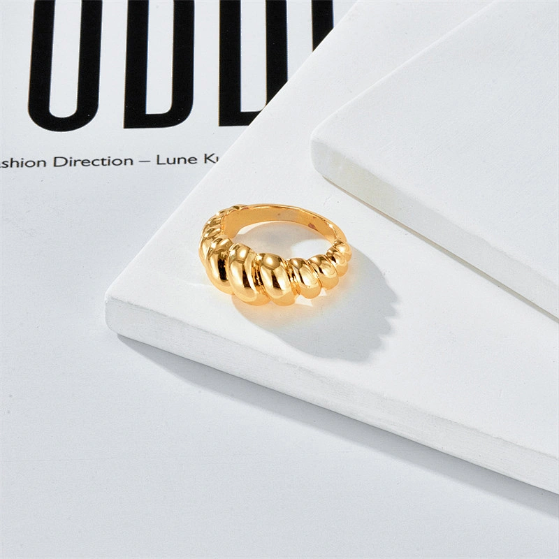 New Threaded Ring Creative Ring Electroplating Ring