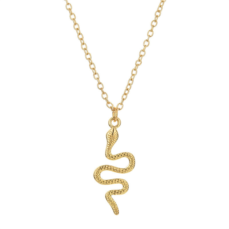 Personality Snake Pendant Choker Titanium Steel Necklace