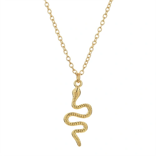 Personality Snake Pendant Choker Titanium Steel Necklace