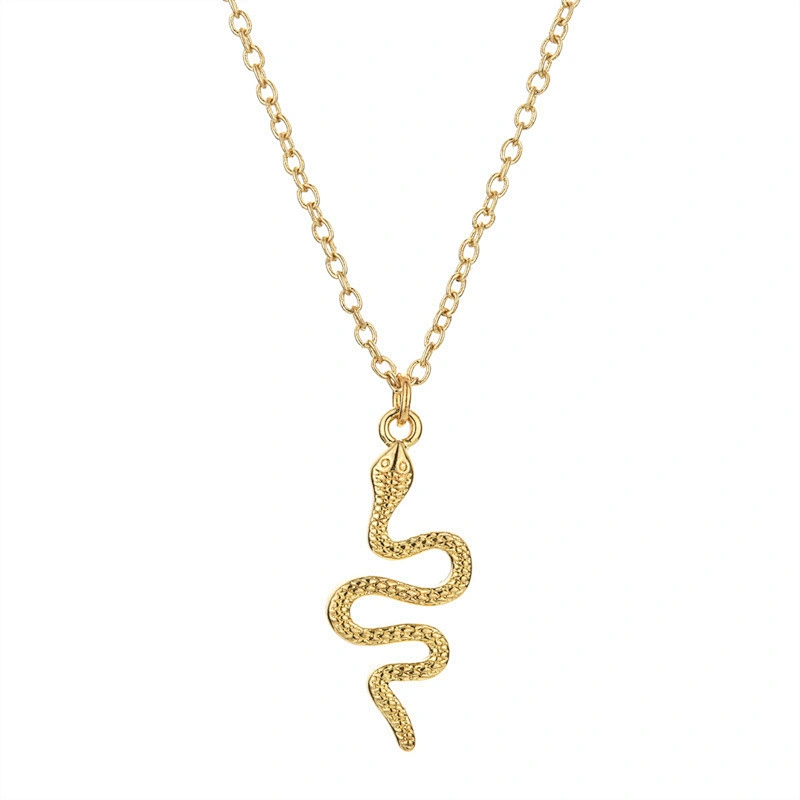 Personality Snake Pendant Choker Titanium Steel Necklace