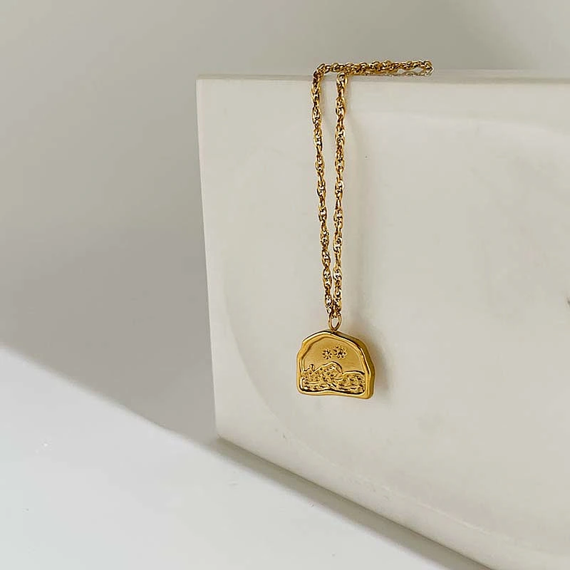 Stainless Steel Simple Fashion Pendant Necklace