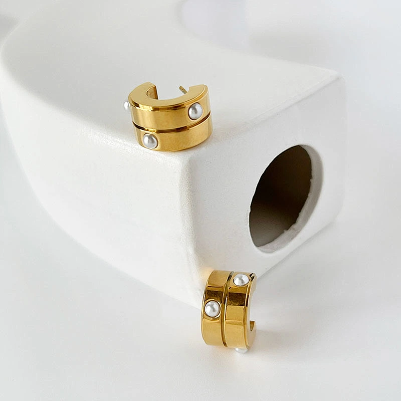 Stainless Steel Simple New Diamond Earrings