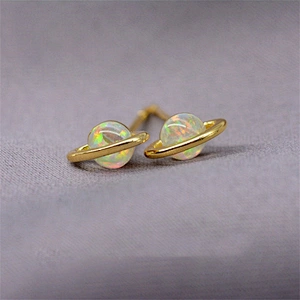 Imitation Opal Planet Earrings Trendy Jewelry Accessories