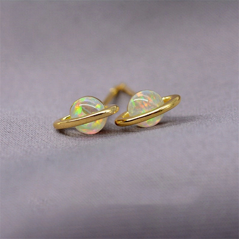 Imitation Opal Planet Earrings Trendy Jewelry Accessories