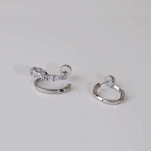 Brass Earring Zircon Laided Jewelry Ear Clip