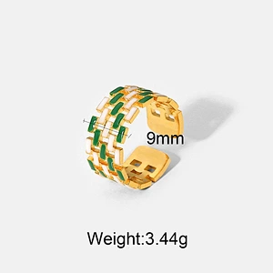 New Stainless Steel Rings Women Fashion Colorful Rings Ring Set