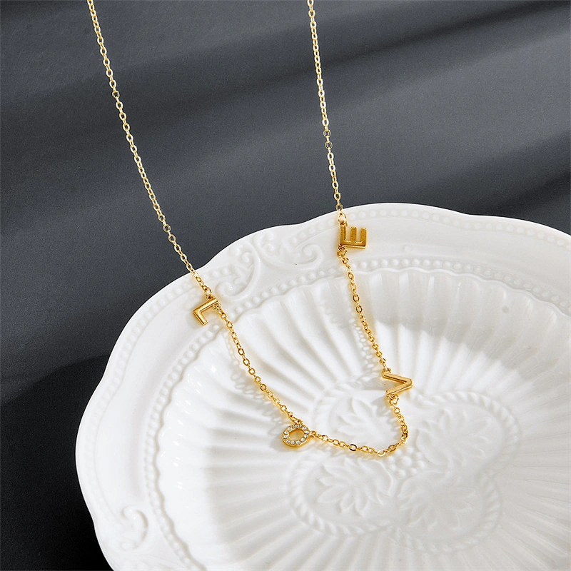 LOVE Letter Pendant Necklace Jewelry Manufacturers Wholesale