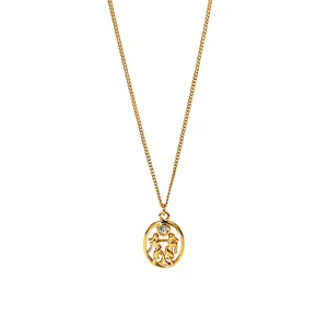 Fashion Hollow Zircon Pendant Necklace Jewelry