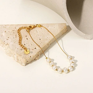 Charm Freshwater Pearl Bracelet Stainless Steel Bracelet Women
