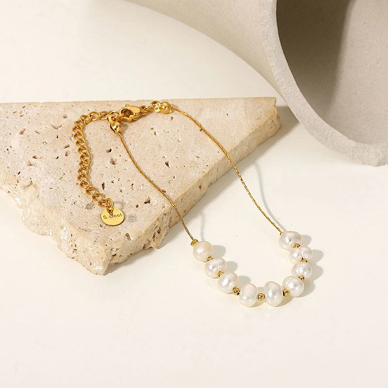 Charm Freshwater Pearl Bracelet Stainless Steel Bracelet Women