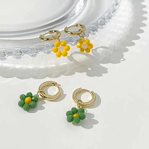 Fashion Little Daisy Copper Earrings Lovely Jewelry