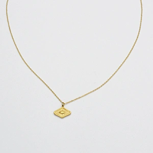 Simple Stainless Steel Eye Pendant Necklace