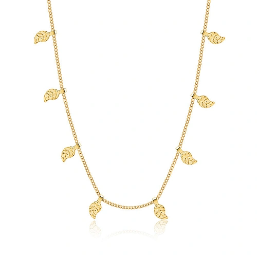 Leaf Pendant Necklace Women Stainless Steel Necklace Wholesale