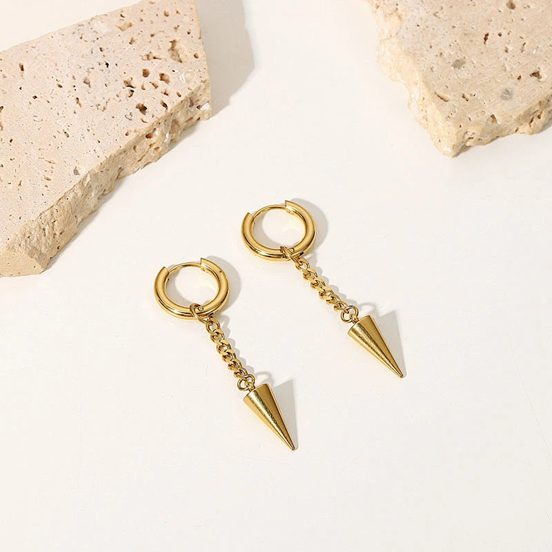 Fashion Titanium Steel Stud Earrings Pendant Earrings
