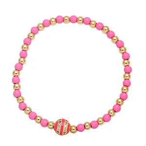 Couples Bracelets Men Women Zircon Enamel Beads Bracelet