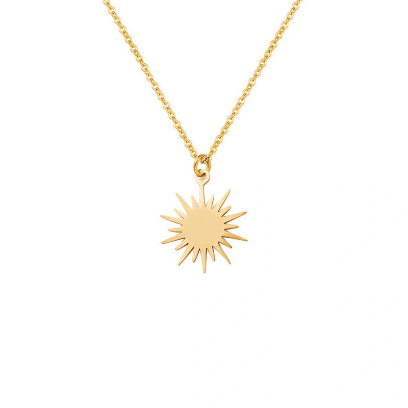 Stainless Steel Simple Chain Necklace Irregular Pendants