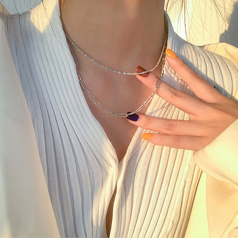New Chain Brass Necklace Plated Single Design Chain Necklace