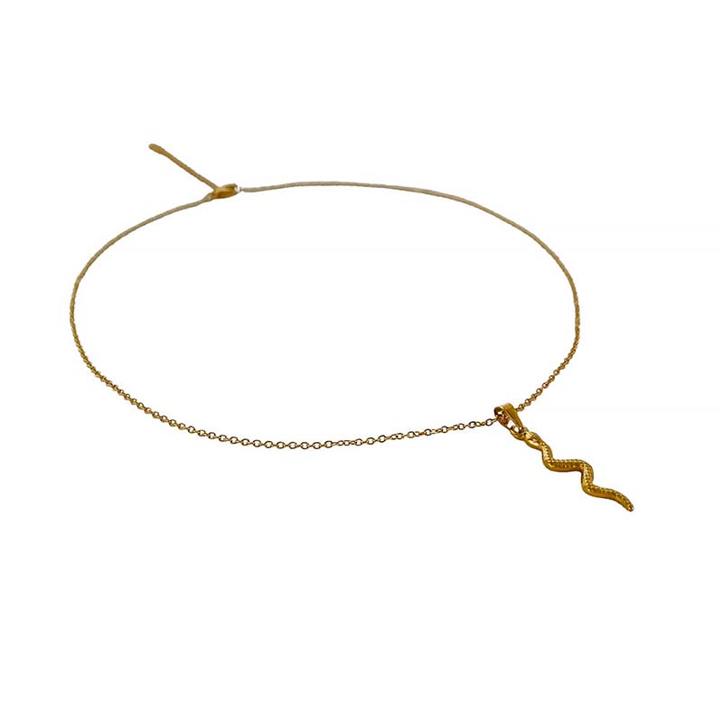 Stainless Steel 18K Snakelike Simple Fashion Necklace
