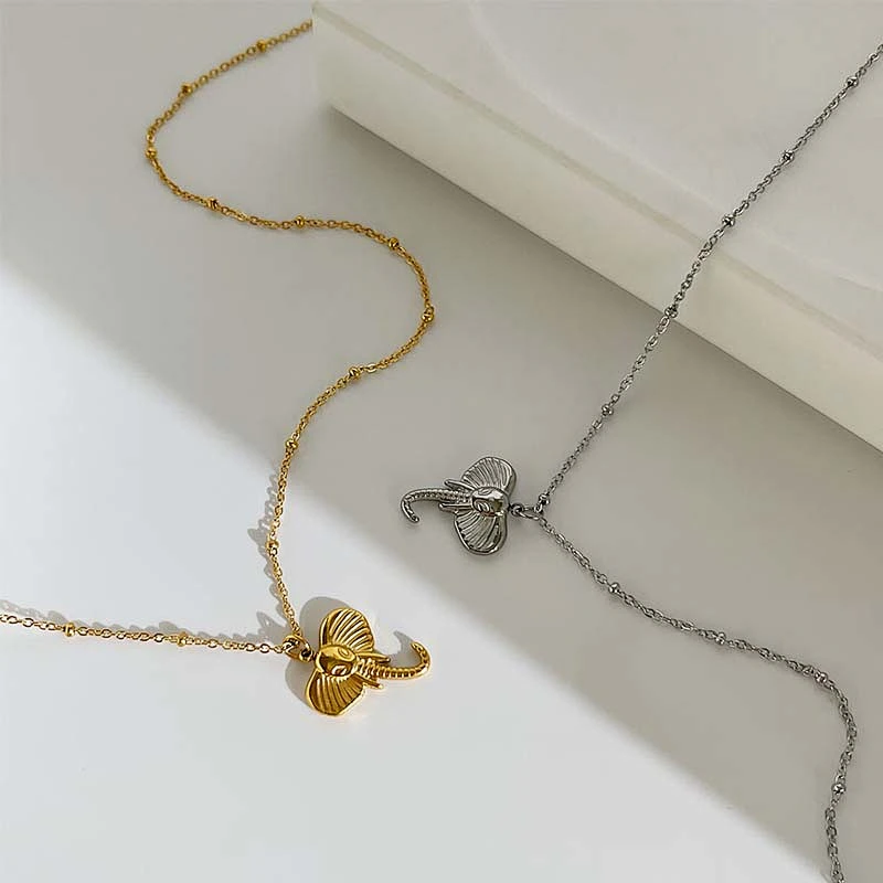 Stainless Steel 18K Gold Silver Plated Snake Fashion Necklace