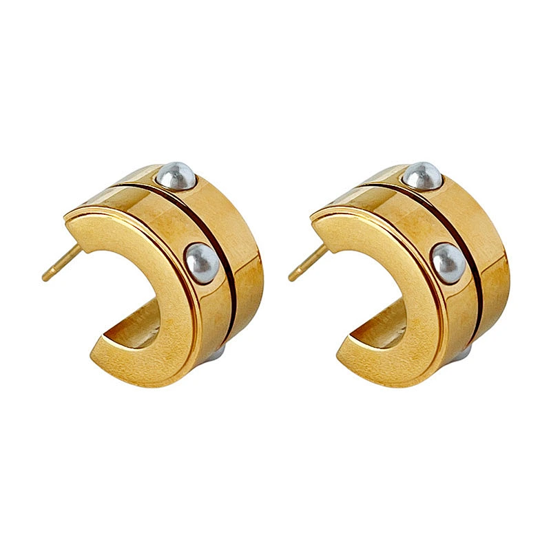Stainless Steel Simple New Diamond Earrings