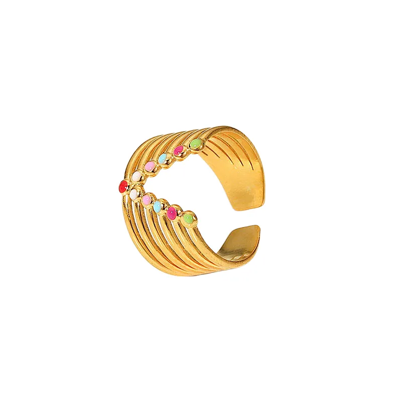 New Fashion Color Enamel Rings Women's Jewelry Rings