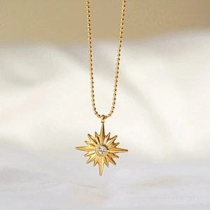 Fashion Star Pendant Stainless Steel Clavicle Chain Wholesale