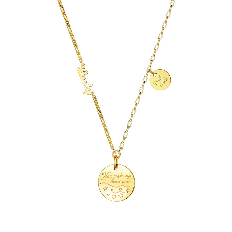 Korean Titanium Steel Necklace Fashion Letter Necklace