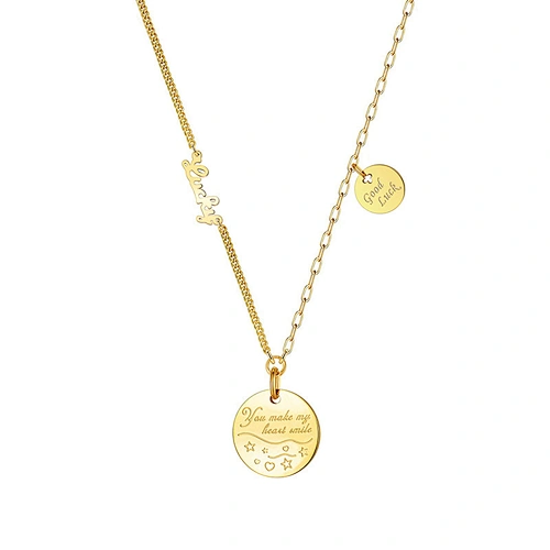 Korean Titanium Steel Necklace Fashion Letter Necklace
