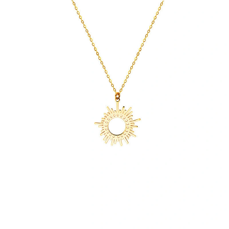 Stainless Steel Simple Chain Necklace Irregular Pendants