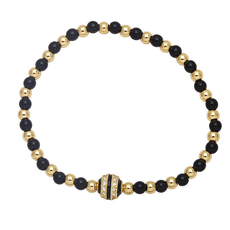 Couples Bracelets Men Women Zircon Enamel Beads Bracelet