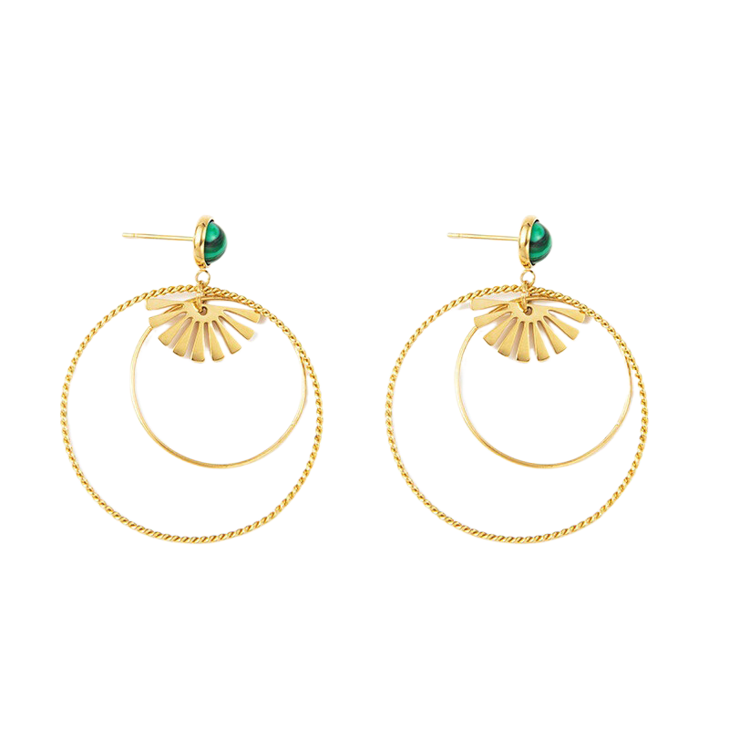 Nickel Free Double Rings Stainless Steel Earrings